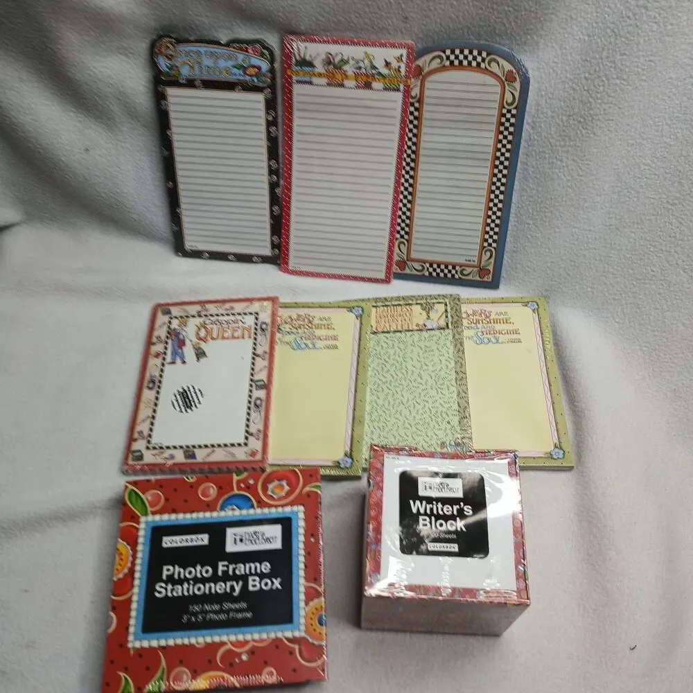 9 Piece Lot of Mary Englebreit Lot of Stationary ColorBok Vintage Y2K #1